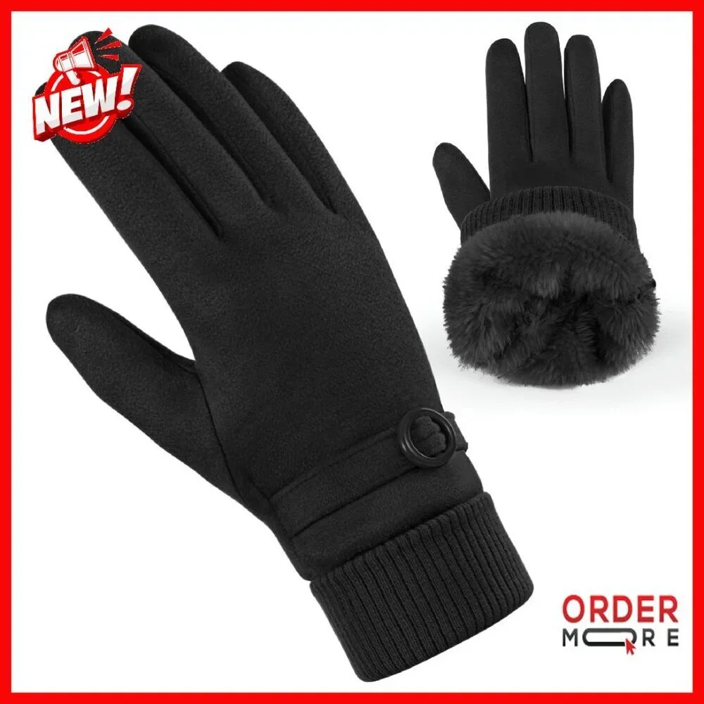 Women's Fleece Lined Touchscreen Winter Gloves Thermal Windproof